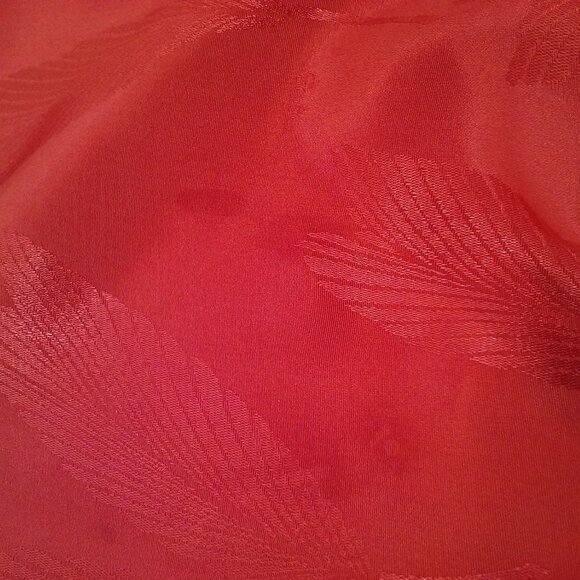 Vintage 70s Empire California Satin Bow Blouse Top -XL Feathers GA Print Buttons - Picture 11 of 11